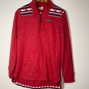 Vineyard Vines red 1/4 zip sweatshirt size xsmall